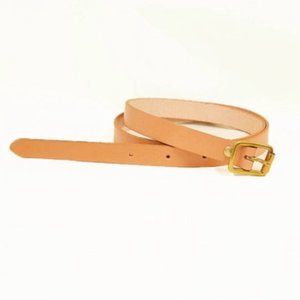 Camel brown belt gold buckle boho